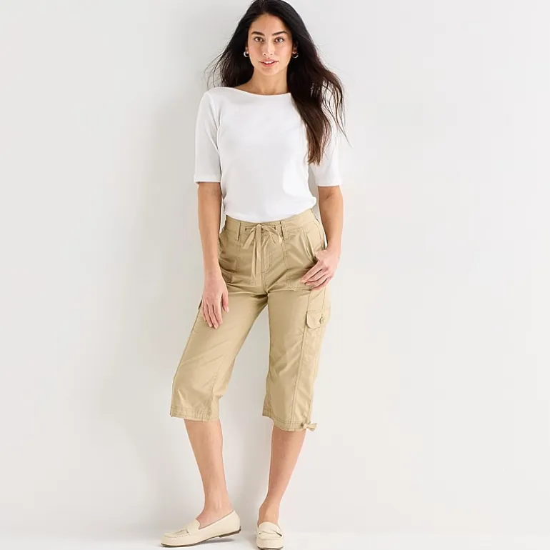 St. John's Bay Womens Tall Straight Mid Rise Capri Pant