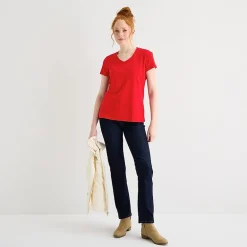 St. John's Bay Womens Tall V Neck Short Sleeve T-Shirt