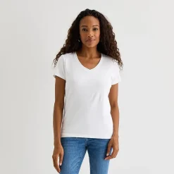 St. John's Bay Womens Tall V Neck Short Sleeve T-Shirt