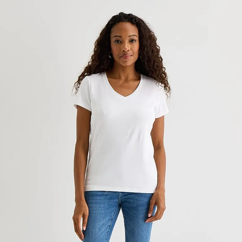 St. John's Bay Womens Tall V Neck Short Sleeve T-Shirt