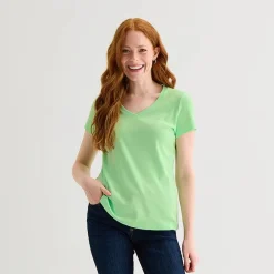 St. John's Bay Womens Tall V Neck Short Sleeve T-Shirt