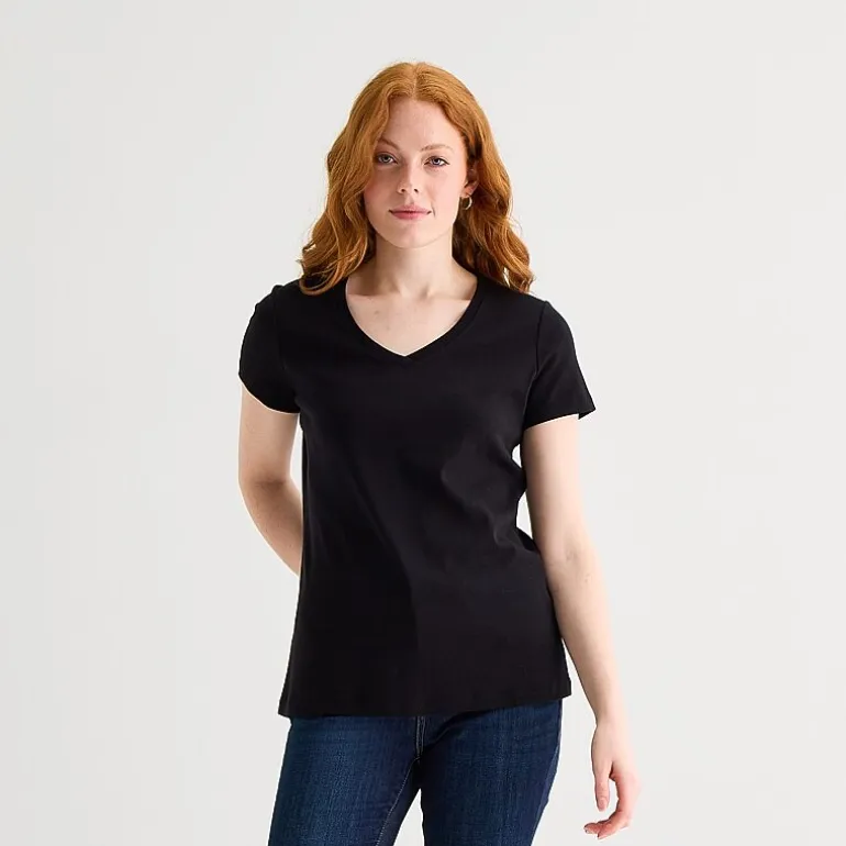 St. John's Bay Womens Tall V Neck Short Sleeve T-Shirt