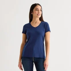 St. John's Bay Womens Tall V Neck Short Sleeve T-Shirt