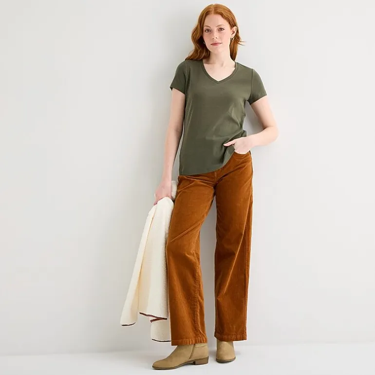 St. John's Bay Womens Tall V Neck Short Sleeve T-Shirt