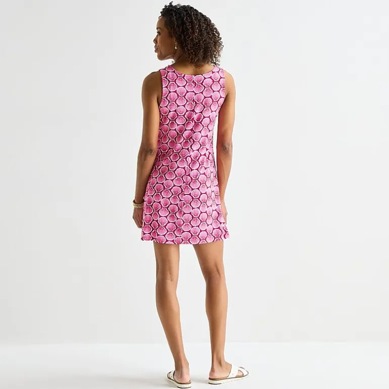St. John's Bay Womens Tall V Neck Sleeveless Floral A-Line Dress