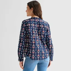 St. John's Bay Womens V Neck Long Sleeve Blouse