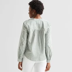 St. John's Bay Womens V Neck Long Sleeve Blouse