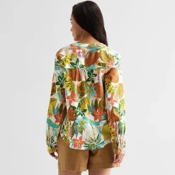 St. John's Bay Womens V Neck Long Sleeve Blouse