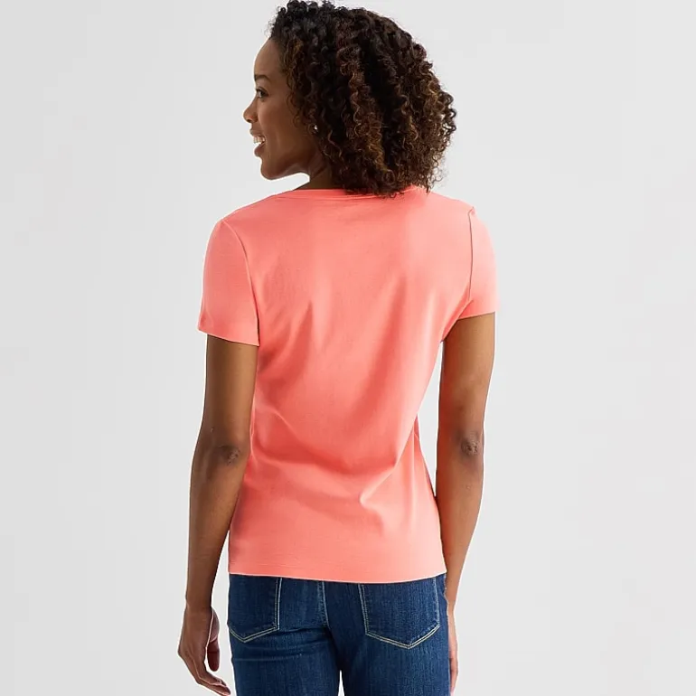 St. John's Bay Womens V Neck Short Sleeve T-Shirt