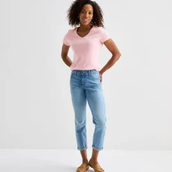 St. John's Bay Womens V Neck Short Sleeve T-Shirt