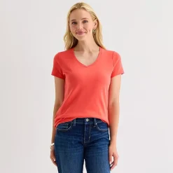 St. John's Bay Womens V Neck Short Sleeve T-Shirt