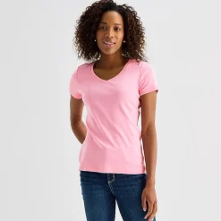 St. John's Bay Womens V Neck Short Sleeve T-Shirt