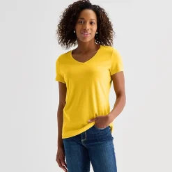 St. John's Bay Womens V Neck Short Sleeve T-Shirt