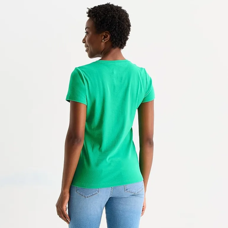 St. John's Bay Womens V Neck Short Sleeve T-Shirt