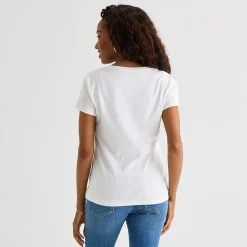 St. John's Bay Womens V Neck Short Sleeve T-Shirt