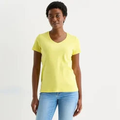 St. John's Bay Womens V Neck Short Sleeve T-Shirt