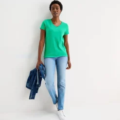 St. John's Bay Womens V Neck Short Sleeve T-Shirt