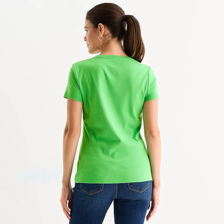 St. John's Bay Womens V Neck Short Sleeve T-Shirt