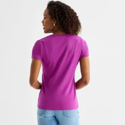 St. John's Bay Womens V Neck Short Sleeve T-Shirt