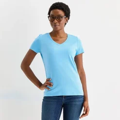 St. John's Bay Womens V Neck Short Sleeve T-Shirt