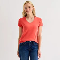 St. John's Bay Womens V Neck Short Sleeve T-Shirt