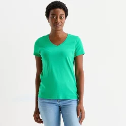 St. John's Bay Womens V Neck Short Sleeve T-Shirt