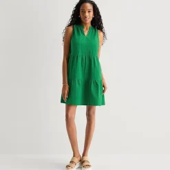 St. John's Bay Womens V Neck Sleeveless A-Line Dress