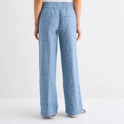 St. John's Bay Womens Wide Leg High Rise Pull-On Pant