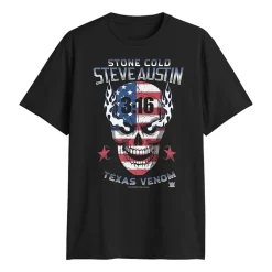 Stone Cold Mens Crew Neck Short Sleeve Regular Fit Big and Tall Graphic T-Shirt