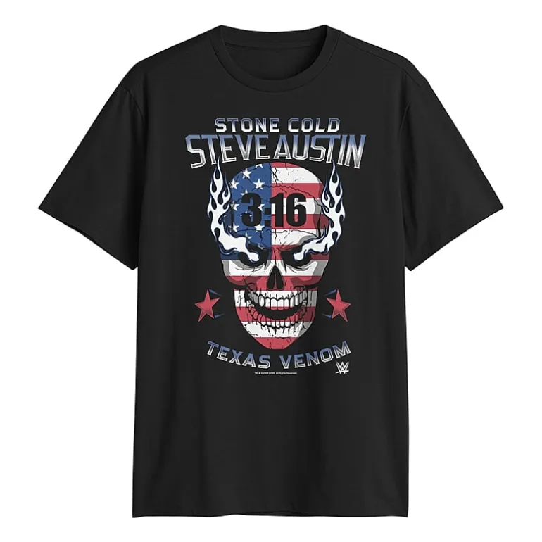 Stone Cold Mens Crew Neck Short Sleeve Regular Fit Big and Tall Graphic T-Shirt
