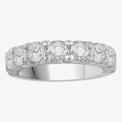 9-Stone (H-I / Si1) Womens 5MM 2 3/4 CT. T.W. Lab Grown White Diamond 14K Gold Anniversary Wedding Band