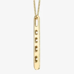 5- Stone Ladder Sirena Womens 1/2 CT. T.W. Natural White Diamond 14K Gold Pendant Necklace