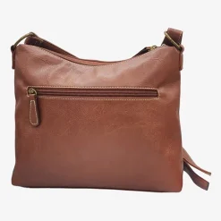 Stone Mountain Laredo Riveted Leather Irene Hobo Bag