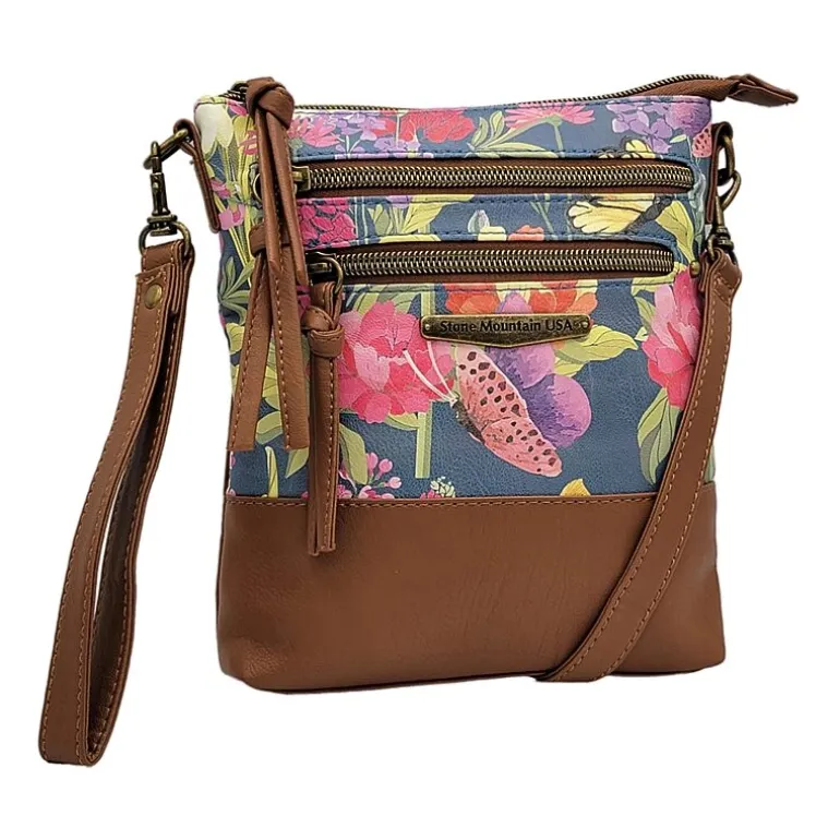 Stone Mountain North South 3-Bagger Washed Crossbody Bag