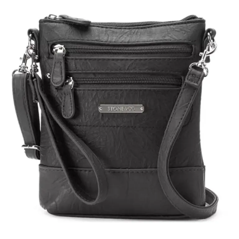 Stone Mountain North South 3-Bagger Washed Crossbody Bag