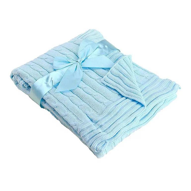 3 Stories Trading Company Baby Cable Knit Gift Set 2-pc. Baby Blanket