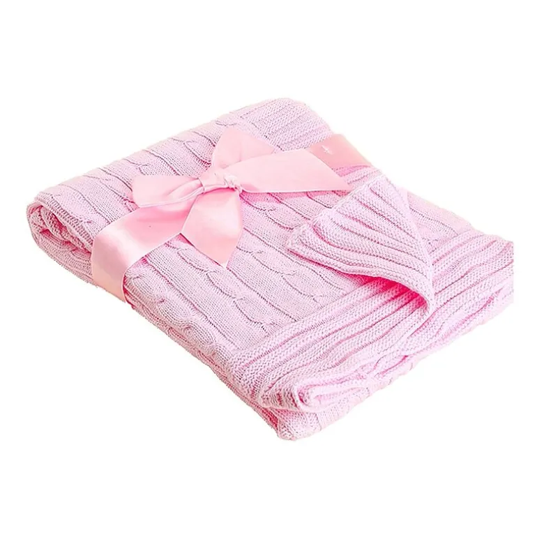 3 Stories Trading Company Baby Cable Knit Gift Set 2-pc. Baby Blanket