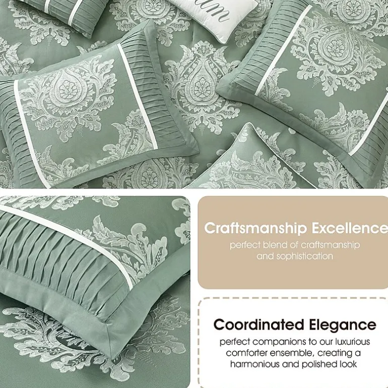 Stratford Park Thess 7pc Damask + Scroll Lightweight Comforter Set