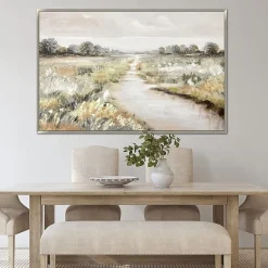 Streamline Art Quiet Meadow Hand Embellished Canvas Art