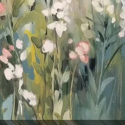 Streamline Art Tranquil Meadow Tones Ii Hand Embellished Canvas Art