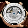 Stuhrling Mens Automatic Brown Leather Strap Watch 3917 3