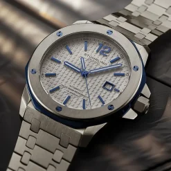 Stuhrling Mens Automatic Silver Tone Stainless Steel Bracelet Watch 4047.2