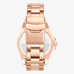 Stuhrling Mens Rose Goldtone Stainless Steel Bracelet Watch 3965 5