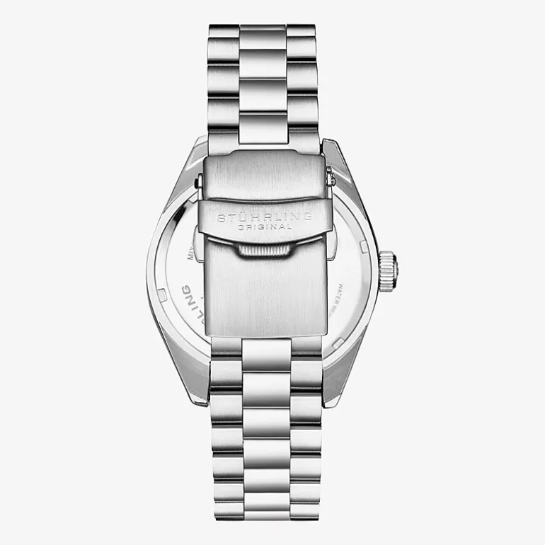 Stuhrling Mens Silver Tone Stainless Steel Bracelet Watch 4070.2