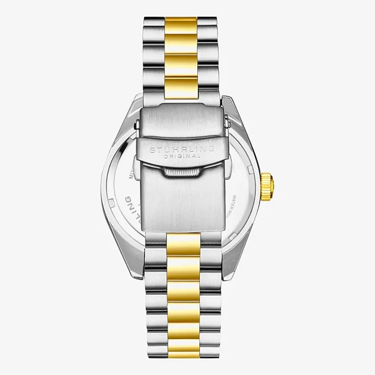 Stuhrling Mens Two Tone Stainless Steel Bracelet Watch 4070.5