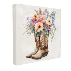 Stupell Industries Country Cowboy Boots Bouquet Canvas Art