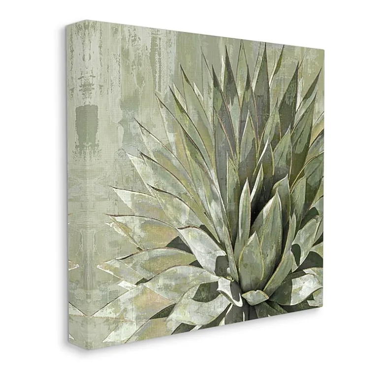 Stupell Industries Green Botanical Abstract Leaves Canvas Art