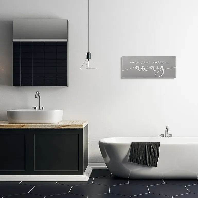 Stupell Industries Wash Your Worries Away Canvas Art