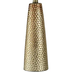 Stylecraft Christy Golden Copper With Brussels White Shade Ceramic Table Lamp