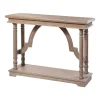 StyleCraft Gray Wash Wood Trestle Console Table